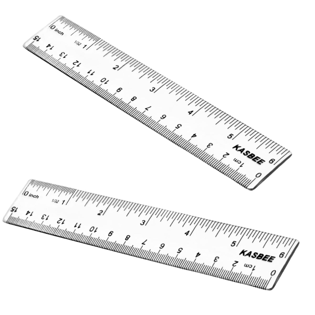 Clear Plastic Ruler 6 Inch, 12 Inch, Straight Rulers for School, Office