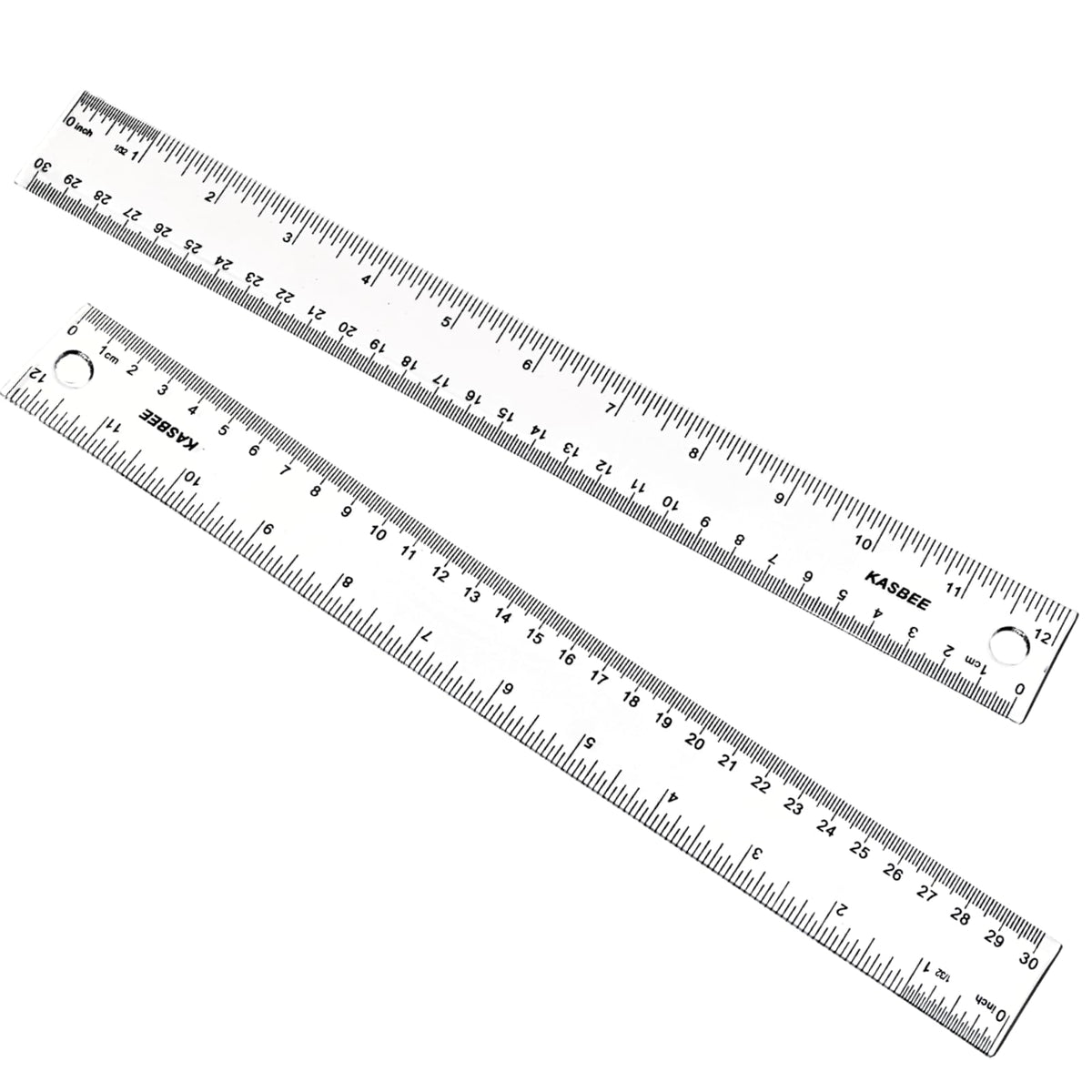 Clear Plastic Ruler 6 Inch, 12 Inch, Straight Rulers for School, Office