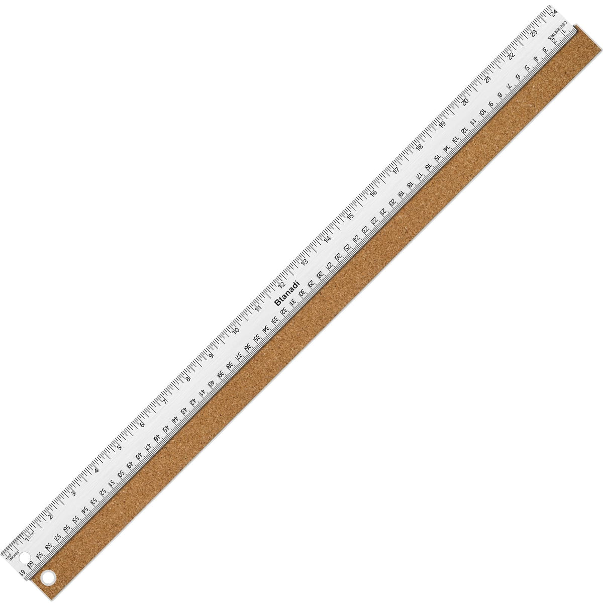 Metal Ruler 12 Inch, Non-Slip Cork Backing, Ink Bleed-Resistant Edge, 1 Pcs