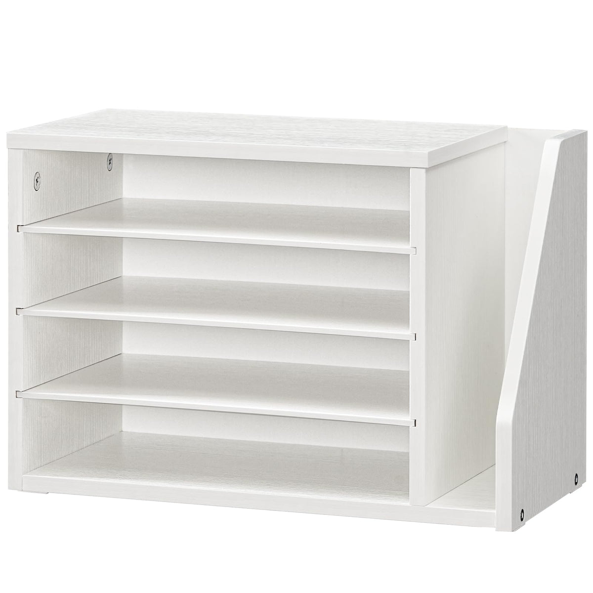 HOOBRO Mail Sorter, Literature Organizer with Adjustable Shelves, Paper Organizer for Office, Home, Wood Countertop File Holders, Mails, Magazines, Rustic Brown FG41WF01