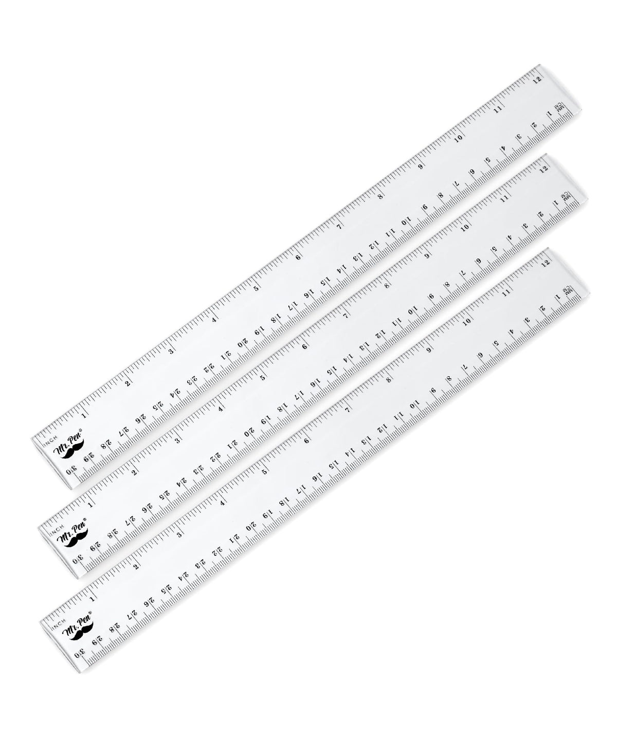 Mr. Pen- Plastic Rulers, 6 Inch, 3 Pack, Easy-to-Read Markings