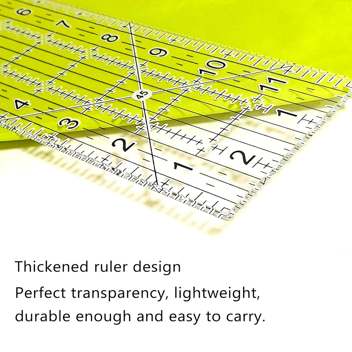Sewing Ruler,5 Piece Quilting Rulers,3 x17 Inch,1.5 x17 Inch,3 x12 Inch,1.5 x10 Inch,1 x6 Inch,Acrylic Ruler,Cutting Ruler with Non-Slip Rings (Black and White)
