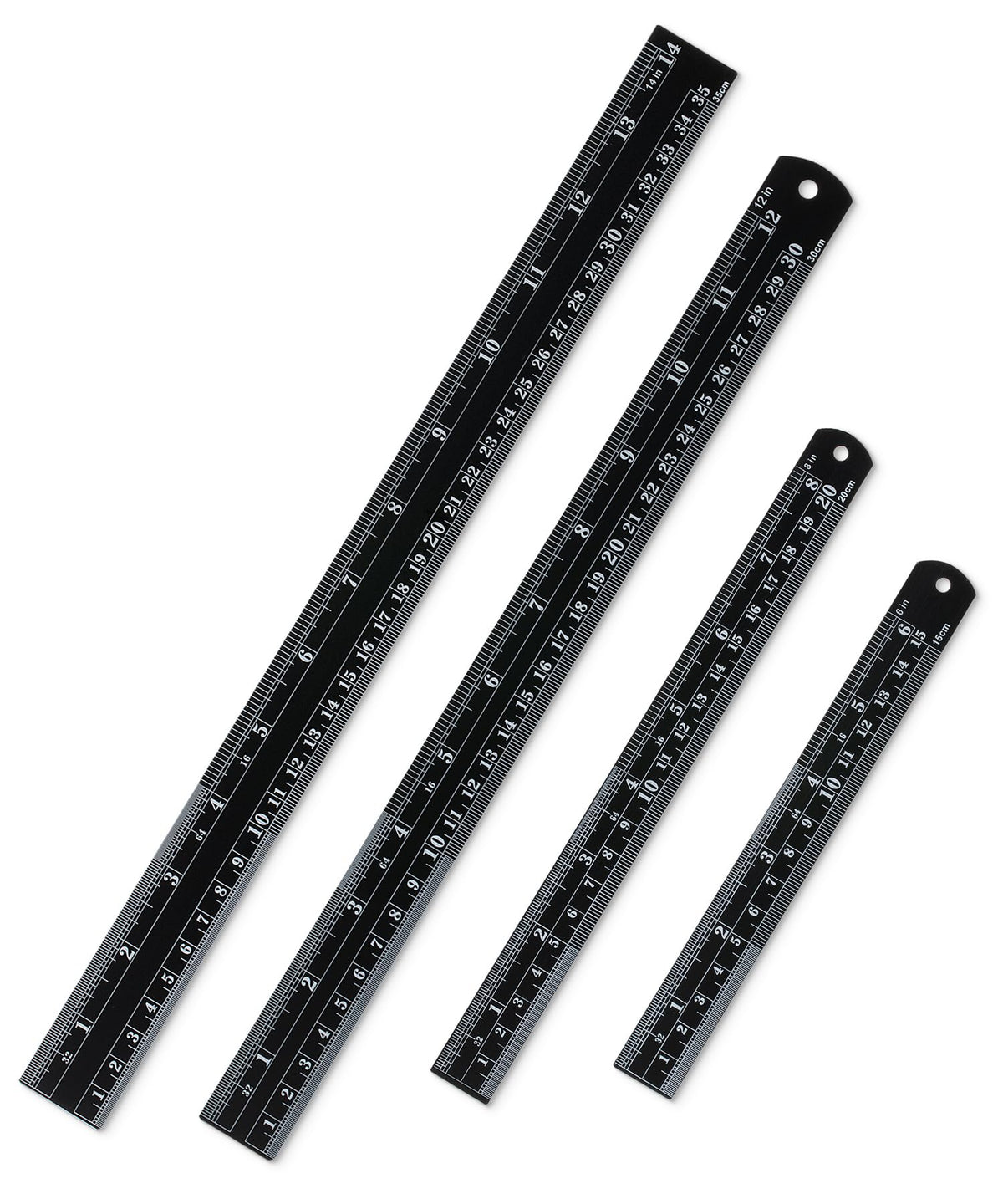 Mr. Pen- Metal Straight Edge Ruler, 3 pcs, 6", 12", 16"