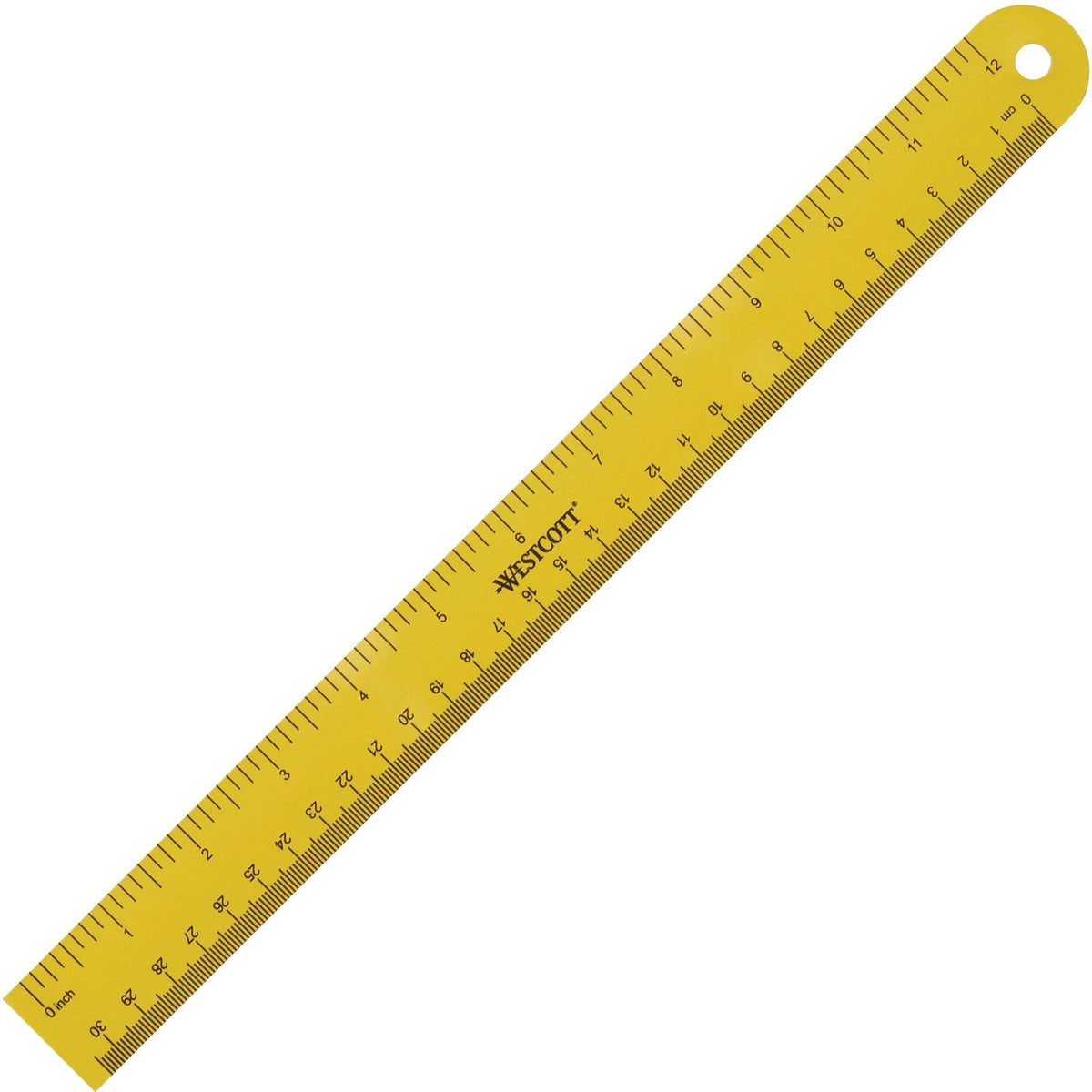 Westcott 12 inch Magnetic Flexible Rulers (3 Pack), Yellow, for School, Office, Crafts and DIY, Measuring Tools for Students and Adults