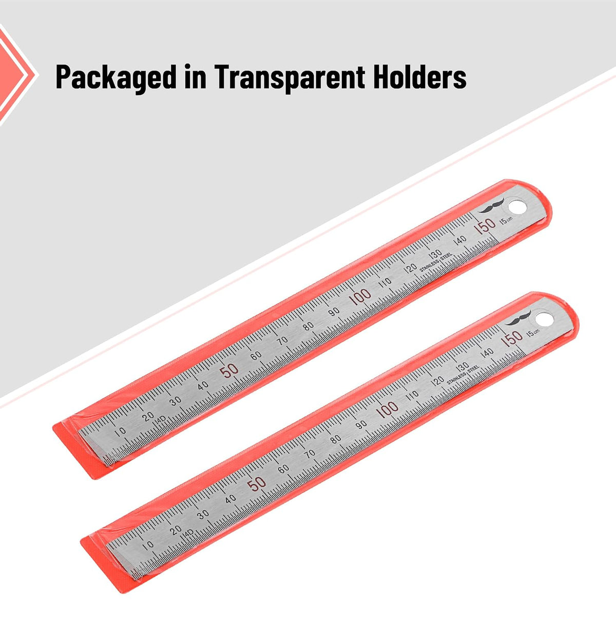 Mr. Pen- Machinist Ruler, 2 Pack, 150mm, Stainless Steel Imperial