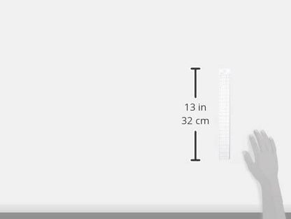 Westcott Grid Ruler with Metal Cutting Edge, 1.5 x 12, Transparent (B-1M)