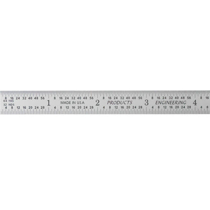PEC Tools 6"/150mm Machinist Ruler, Made in USA