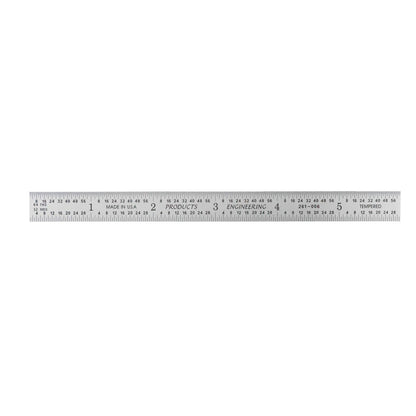 PEC Tools 6"/150mm Machinist Ruler, Made in USA
