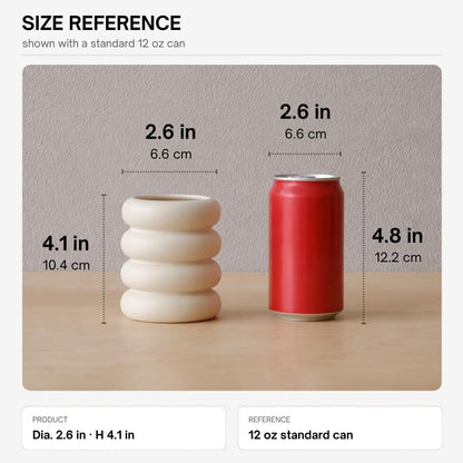WENSHUO Ceramic Pen Holder, Pencil Holder, Cute Makeup Brush Holder, Crème