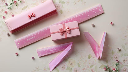 Innovative Design Folding Ruler Pack/1, unfolds to a Length of 30cm (12"), When Folded, it conveniently Reduces to a Compact Size of 15cm(6 "), Pink Ruler 12", Portable and Easy to Carry