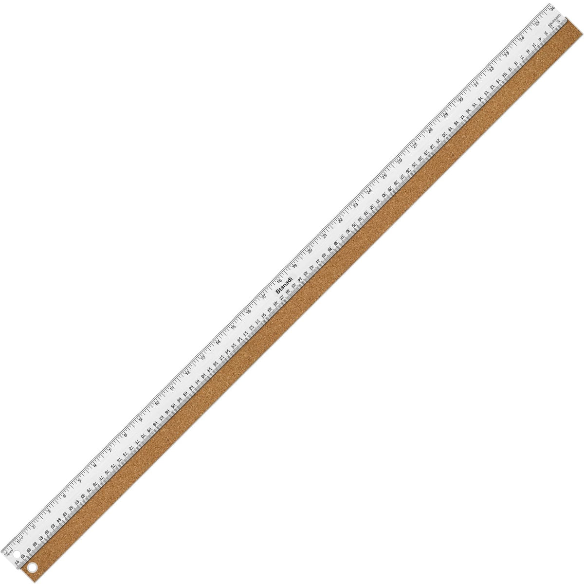 Metal Ruler 12 Inch, Non-Slip Cork Backing, Ink Bleed-Resistant Edge, 1 Pcs