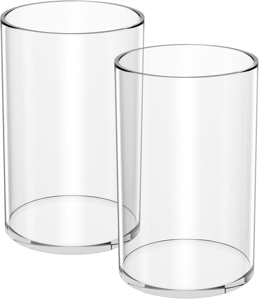 NIUBEE Acrylic Pen Holder for Desk, Clear Pencil Cup Organizer for Office