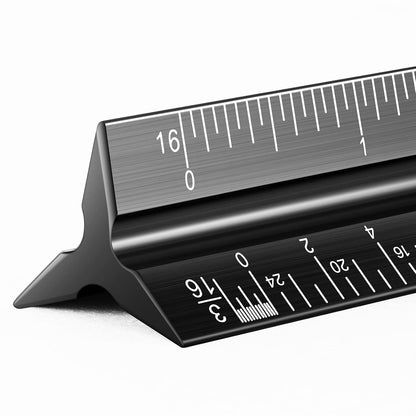 Engineering Architectural Scale Ruler for Blueprints, Metric Metal Ruler