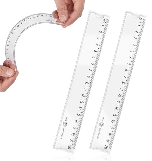 2 Pcs Bendable Ruler, Bendy Ruler, 12 Inch Flexible