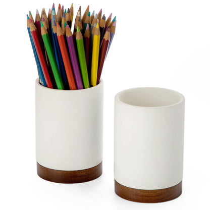 Ceramic Pen Holder for Desk, Pencil Cup, (Royal Blue, Set / 1)
