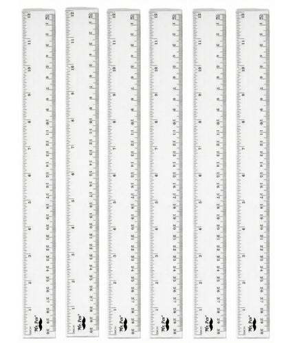 Mr. Pen- Plastic Rulers, 12 Inch, 3 Pack, Easy-to-Read Markings