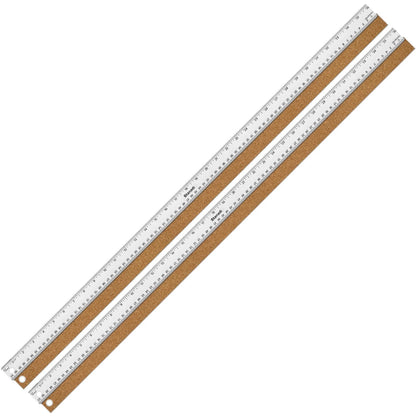 Metal Ruler 12 Inch, Non-Slip Cork Backing, Ink Bleed-Resistant Edge, 1 Pcs