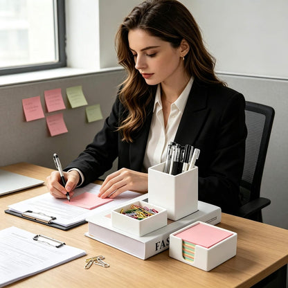 Silicone Pen & Pencil Holder Set, 3-Piece Desk Organizer, Black