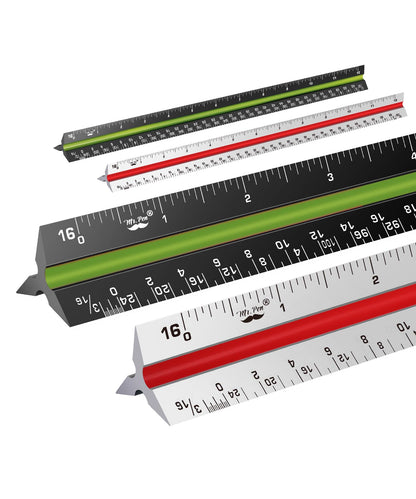 Mr. Pen Architectural Scale Ruler, 12 Inch, Silver