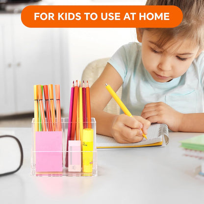 Acrylic Pen Holder for Desk, Pencil Holder for Home, Classroom