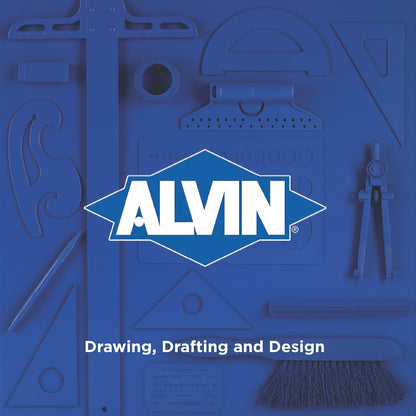ALVIN 312 Rolling Parallel Ruler, 12 Inch, Clear Plastic Rolling Ruler with Inch and Metric Scales and Protractor for Drawing Parallel Lines, Circles, Angles and Arcs