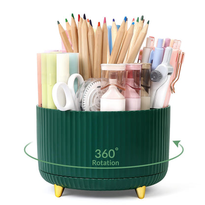 SKYDUE 360 Degree Rotating Desk Organizer, Pencil Pen Holder for Desk