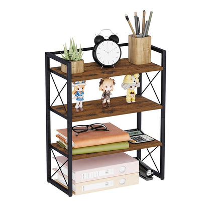 YINMIT Desktop Shelf Organizer, 2 Tier Office Shelves, Wood Desk Organizer Storage Rack and Freestanding Display Shelf for Office, Dormitory, Home