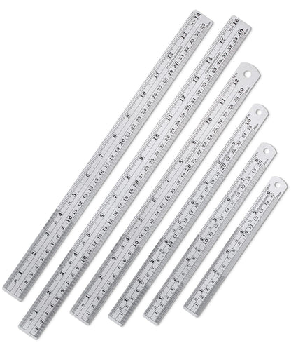 Mr. Pen- Metal Straight Edge Ruler, 2 Pack, 15 Inch