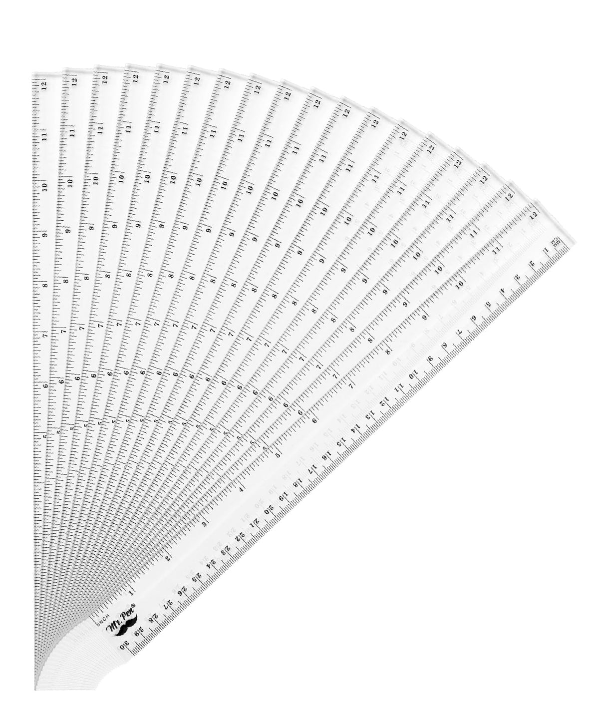 Mr. Pen- Plastic Rulers, 12 Inch, 3 Pack, Easy-to-Read Markings