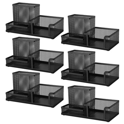 Comix Mesh 360° Rotating Pen Holder, Desk Organizer for Home Office, Black