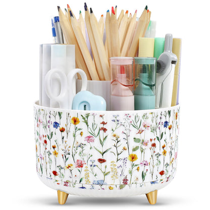 SKYDUE 360 Degree Rotating Desk Organizer, Pencil Pen Holder for Desk