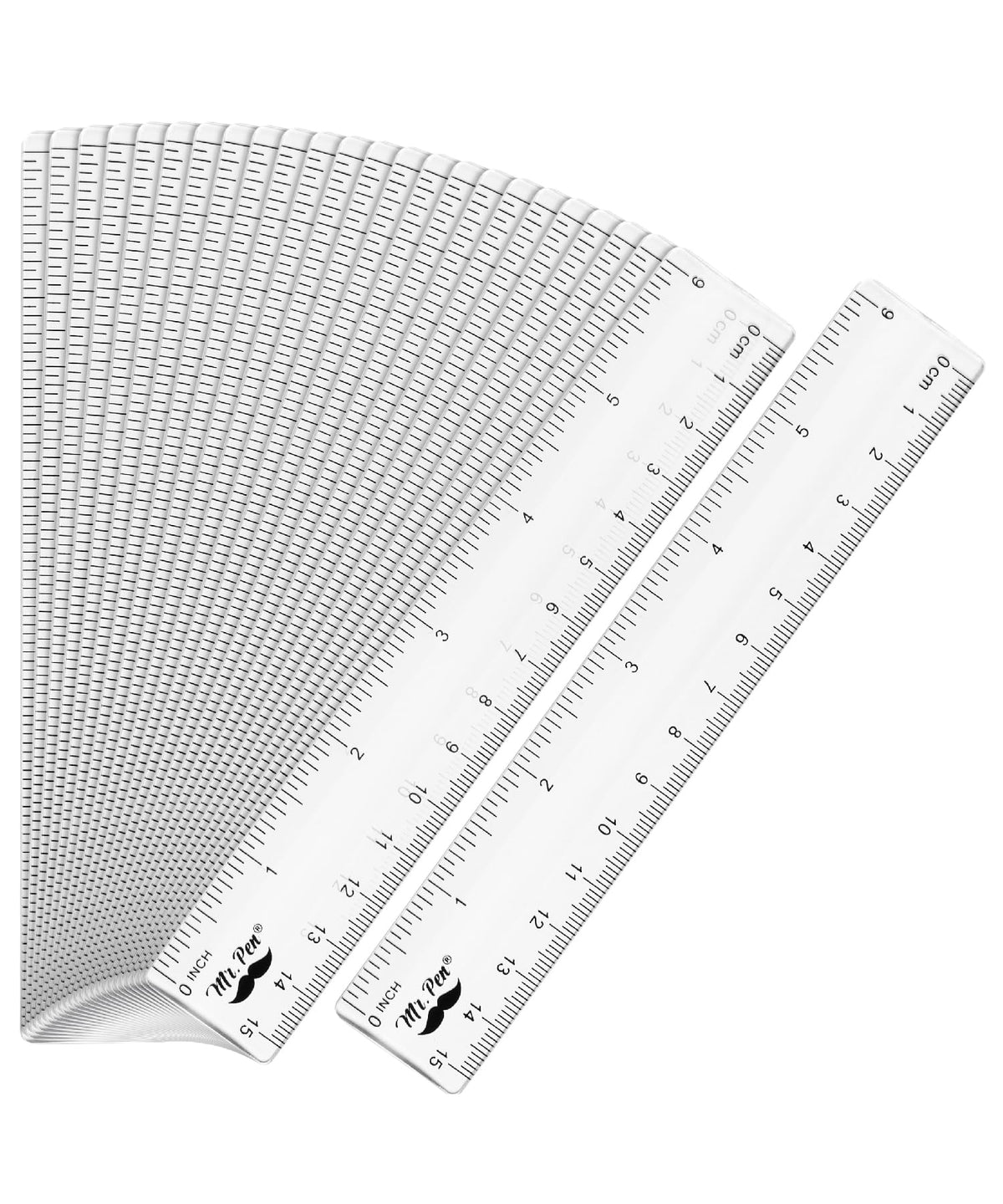 Mr. Pen- Plastic Rulers, 12 Inch, 3 Pack, Easy-to-Read Markings