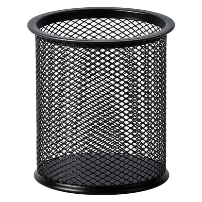 Amazon Basics Mesh Desk Organizer with Pen Holder, Pullout Drawer and Office Caddy Storage, 9.25" x 4.53" x 3.94", Black